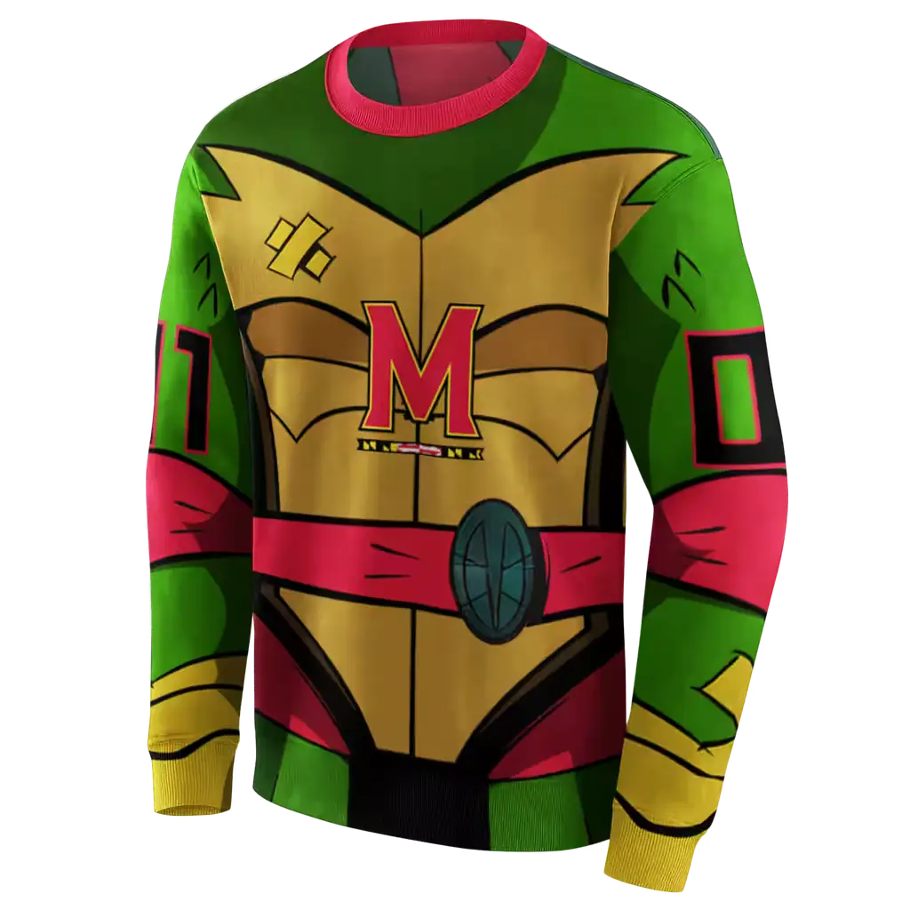 custom maryland terrapins superhero armor red green hoodie new arrival custom maryland terrapins superhero armor red green hoodie new arrival