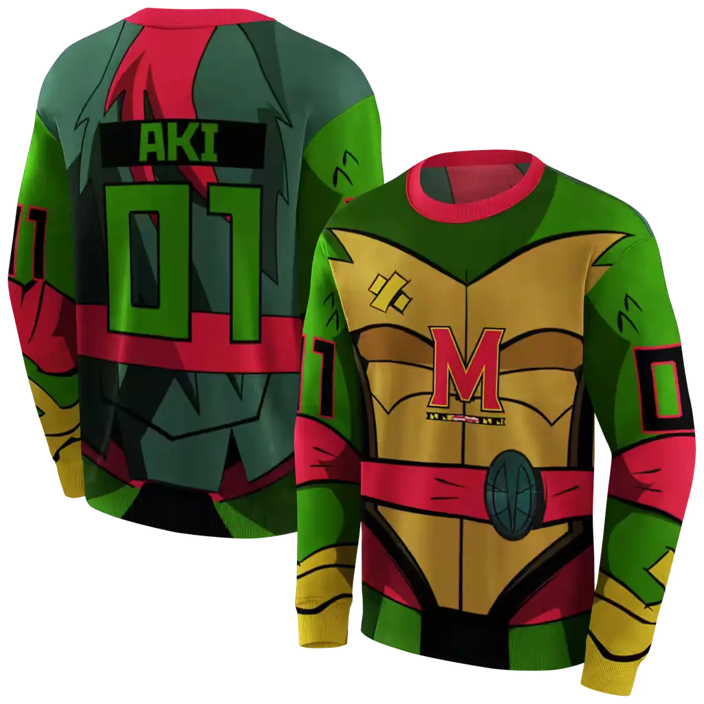 custom maryland terrapins superhero armor red green hoodie premium grade custom maryland terrapins superhero armor red green hoodie premium grade
