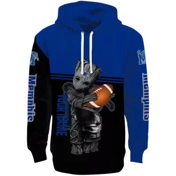 custom memphis tigers baby groot blue black hoodie best selling