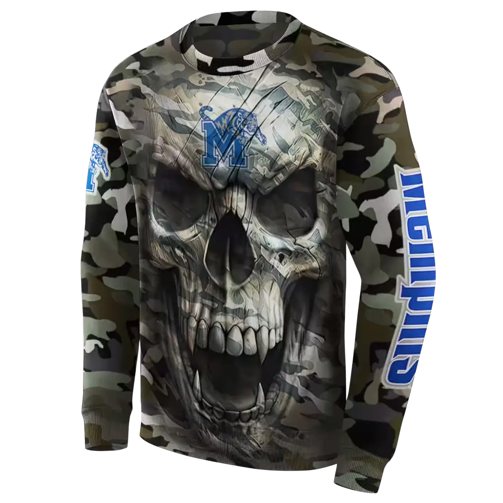 custom memphis tigers camo skull hoodie new arrival custom memphis tigers camo skull hoodie new arrival