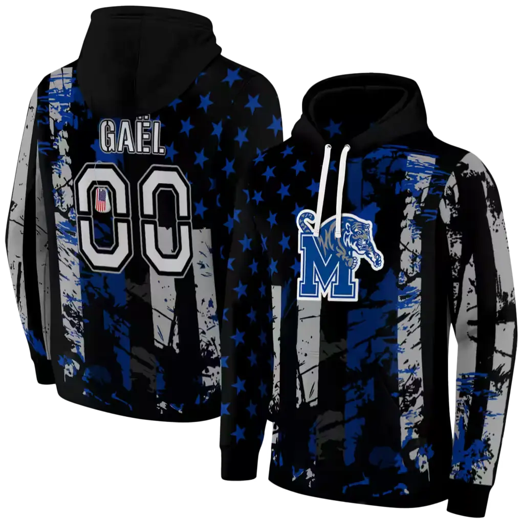 custom memphis tigers distressed flag blue black hoodie fashion forward custom memphis tigers distressed flag blue black hoodie fashion forward
