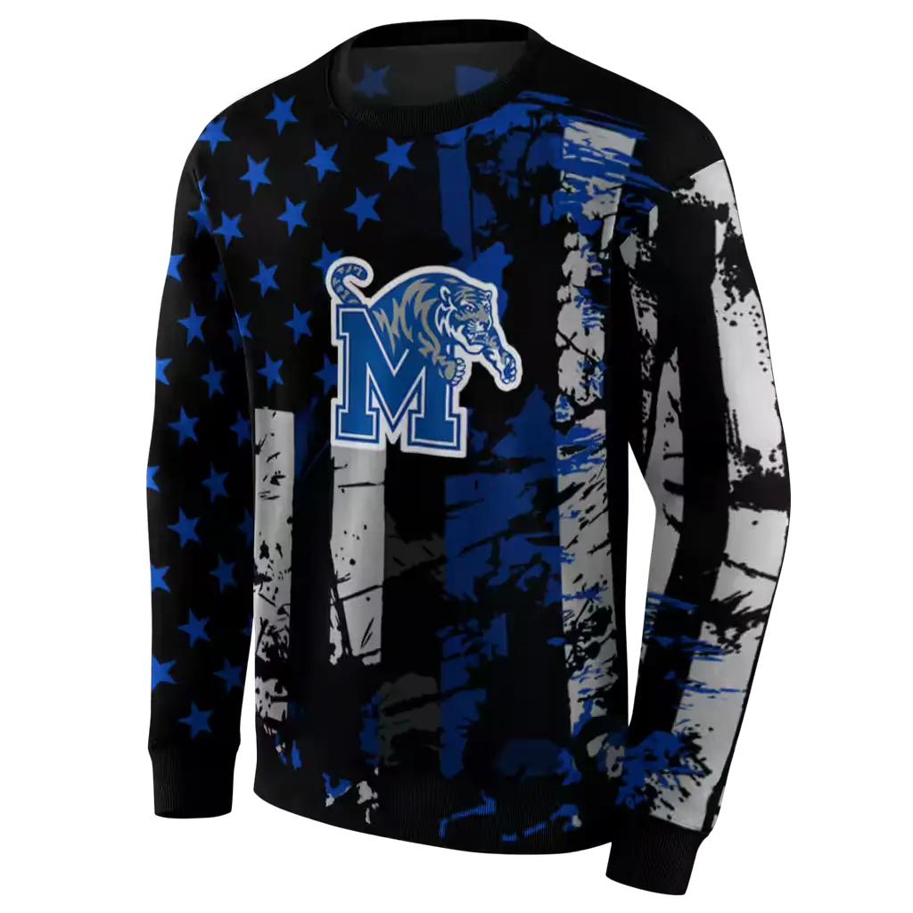 custom memphis tigers distressed flag blue black hoodie new arrival custom memphis tigers distressed flag blue black hoodie new arrival