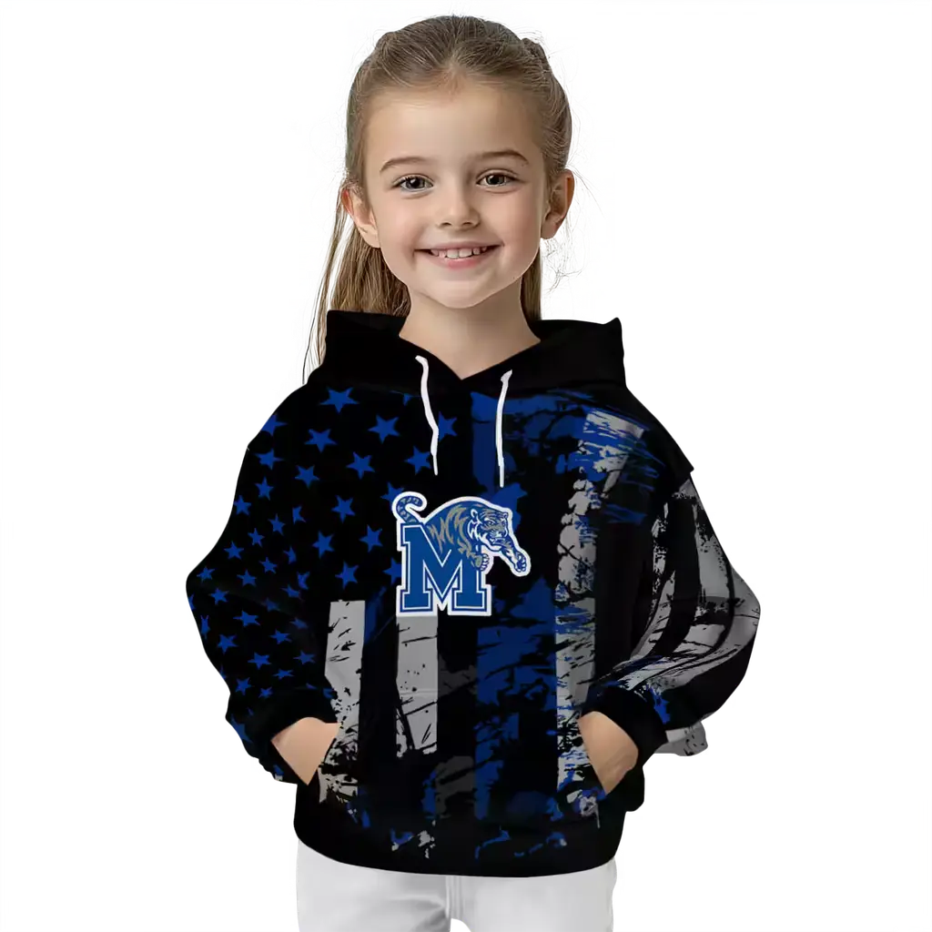custom memphis tigers distressed flag blue black hoodie top rated custom memphis tigers distressed flag blue black hoodie top rated