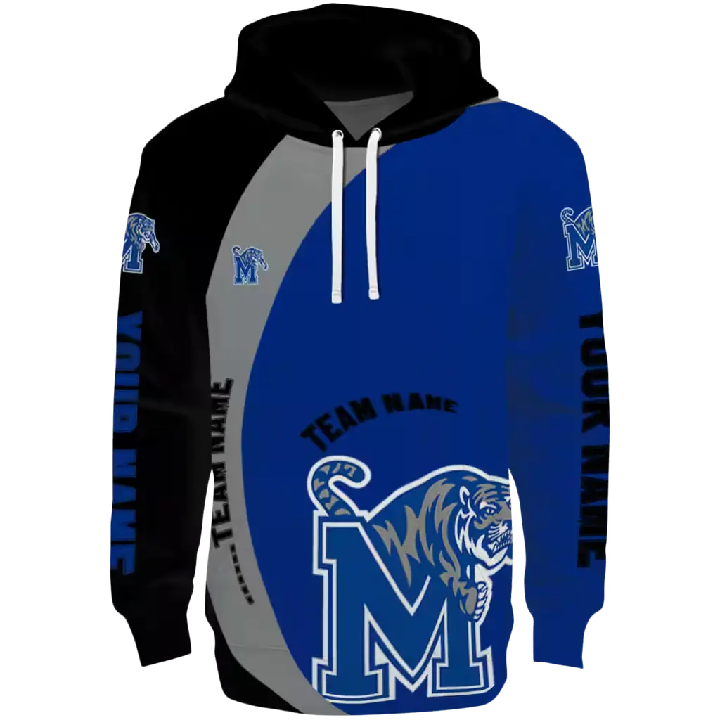custom memphis tigers minimalist design blue black hoodie best selling custom memphis tigers minimalist design blue black hoodie best selling