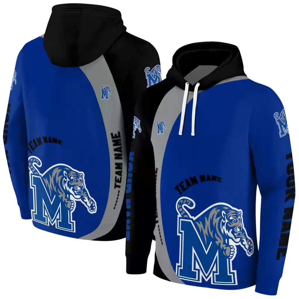 custom memphis tigers minimalist design blue black hoodie fashion forward custom memphis tigers minimalist design blue black hoodie fashion forward