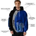 custom memphis tigers minimalist design blue black hoodie best selling