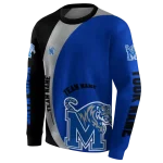 custom memphis tigers minimalist design blue black hoodie best selling