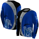 custom memphis tigers minimalist design blue black hoodie best selling