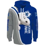custom memphis tigers peeking snoopy blue hoodie best selling