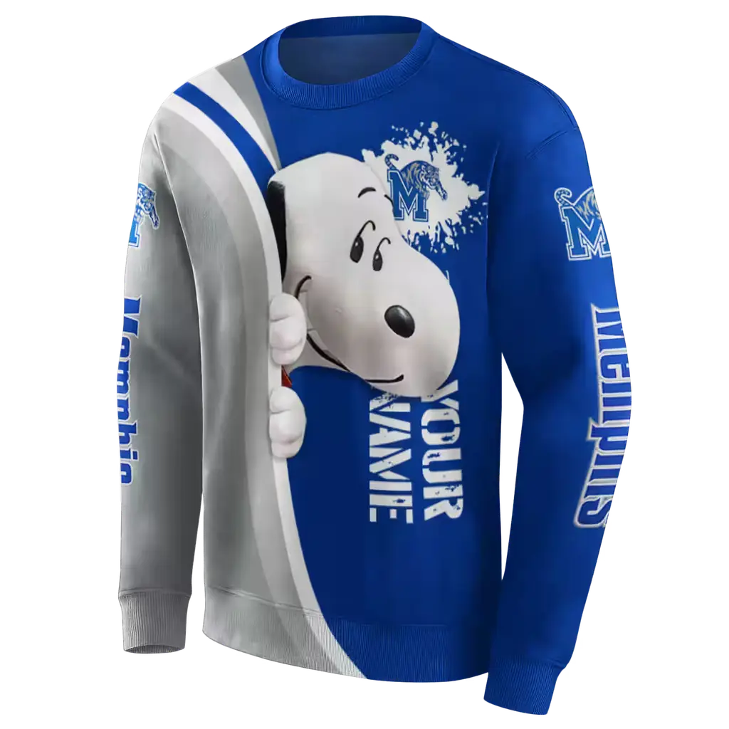 custom memphis tigers peeking snoopy blue hoodie new arrival custom memphis tigers peeking snoopy blue hoodie new arrival