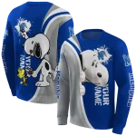 custom memphis tigers peeking snoopy blue hoodie best selling
