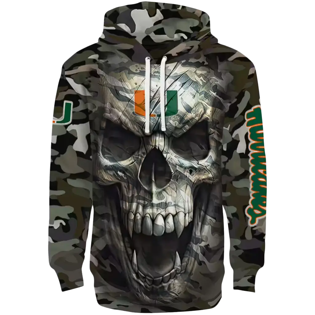 custom miami hurricanes camo skull hoodie best selling custom miami hurricanes camo skull hoodie best selling