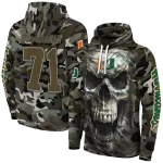 custom miami hurricanes camo skull hoodie best selling