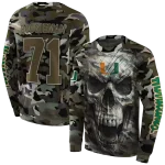 custom miami hurricanes camo skull hoodie best selling