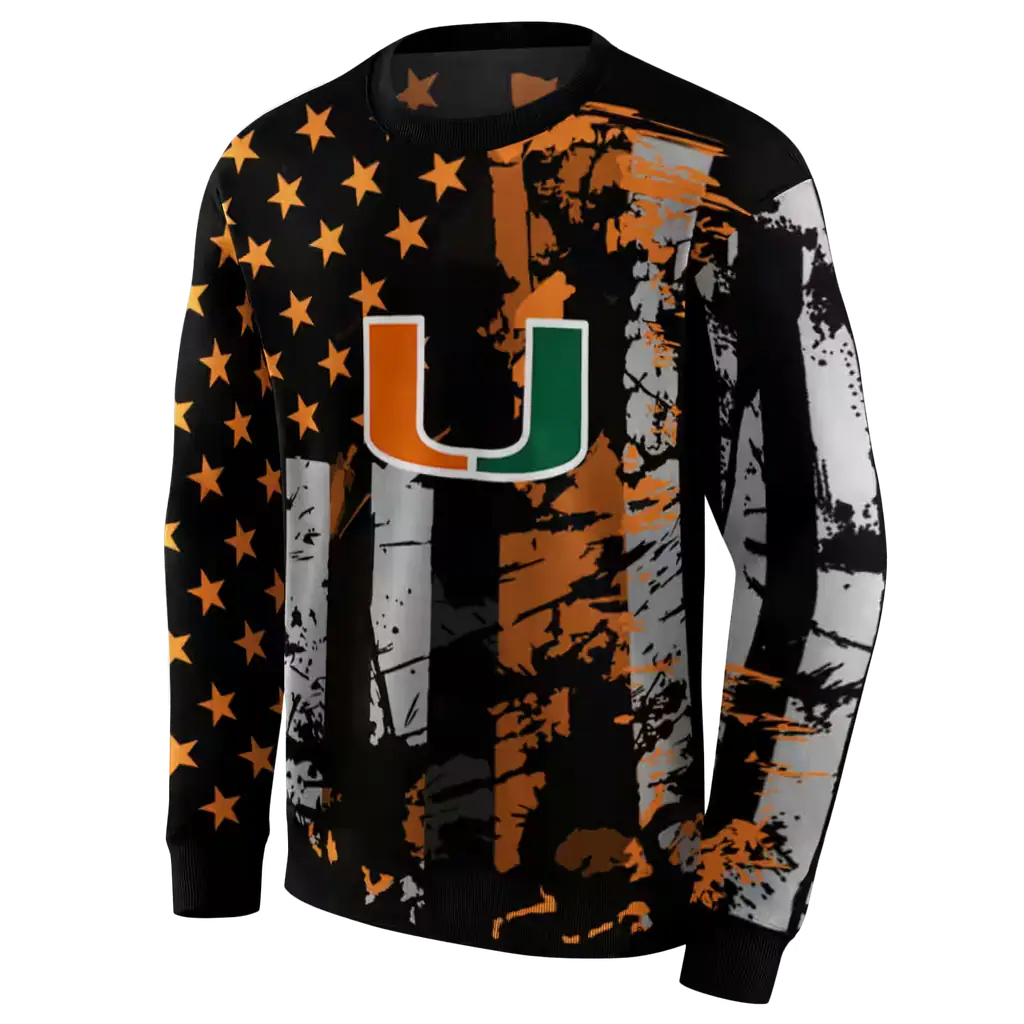 custom miami hurricanes distressed flag orange black hoodie new arrival custom miami hurricanes distressed flag orange black hoodie new arrival