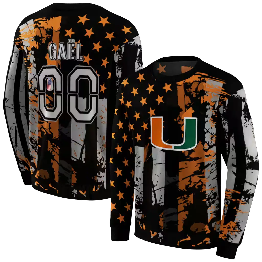 custom miami hurricanes distressed flag orange black hoodie premium grade custom miami hurricanes distressed flag orange black hoodie premium grade
