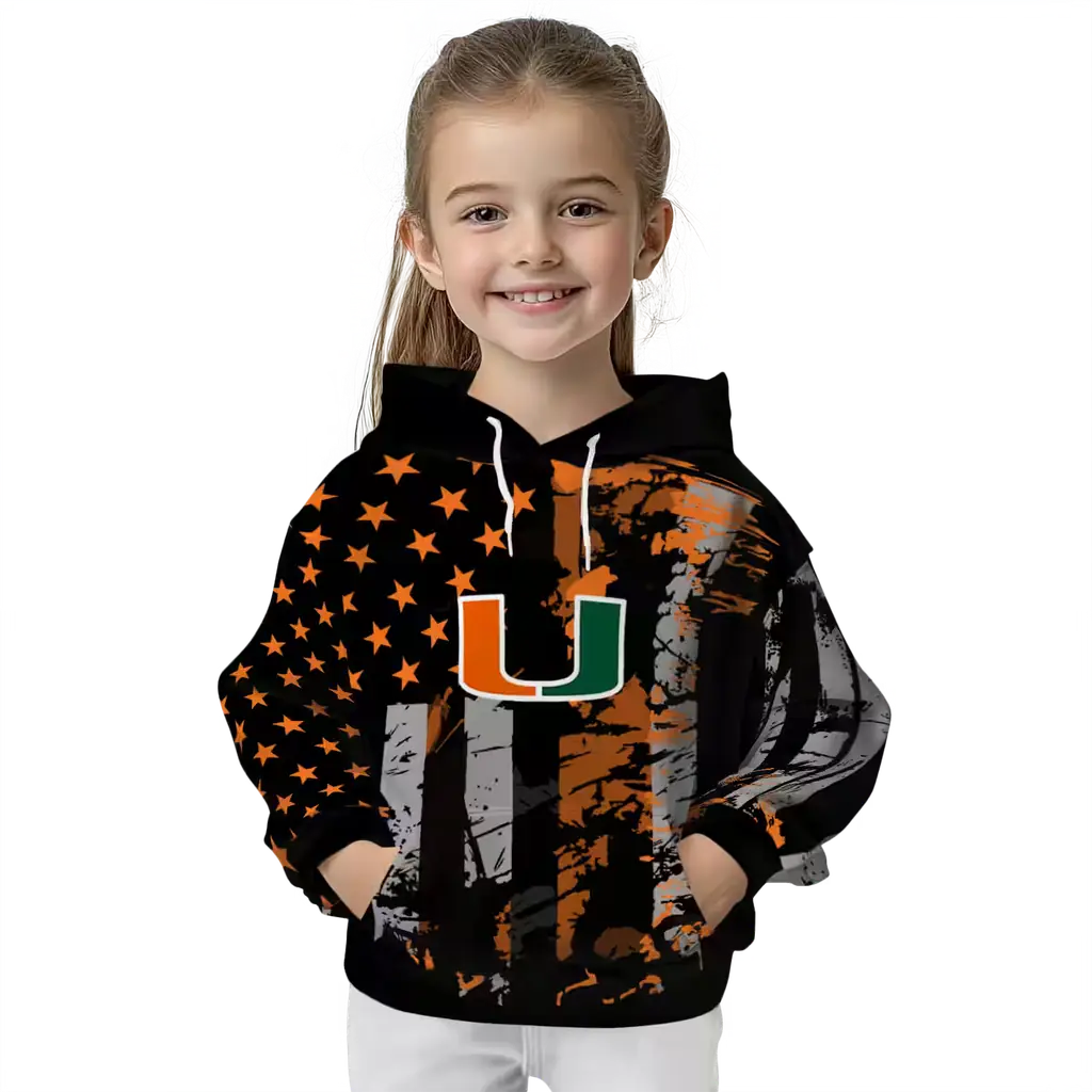 custom miami hurricanes distressed flag orange black hoodie top rated custom miami hurricanes distressed flag orange black hoodie top rated