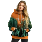 custom miami hurricanes flame design orange hoodie best selling