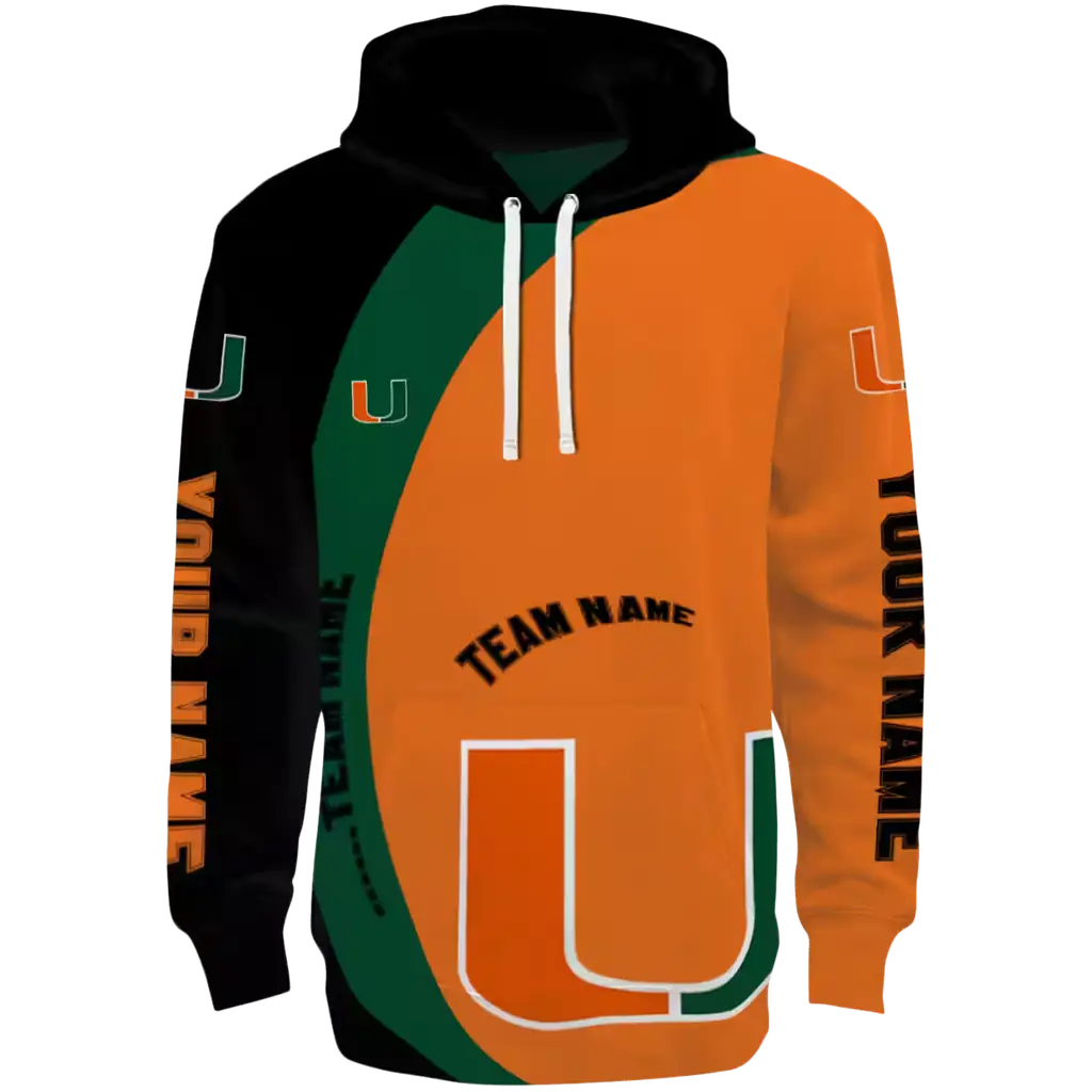 custom miami hurricanes minimalist design orange black hoodie best selling custom miami hurricanes minimalist design orange black hoodie best selling