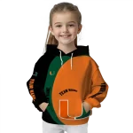 custom miami hurricanes minimalist design orange black hoodie best selling