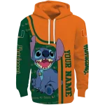 custom miami hurricanes stitch orange hoodie best selling