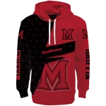 custom miami redhawks abstract shape red hoodie best selling