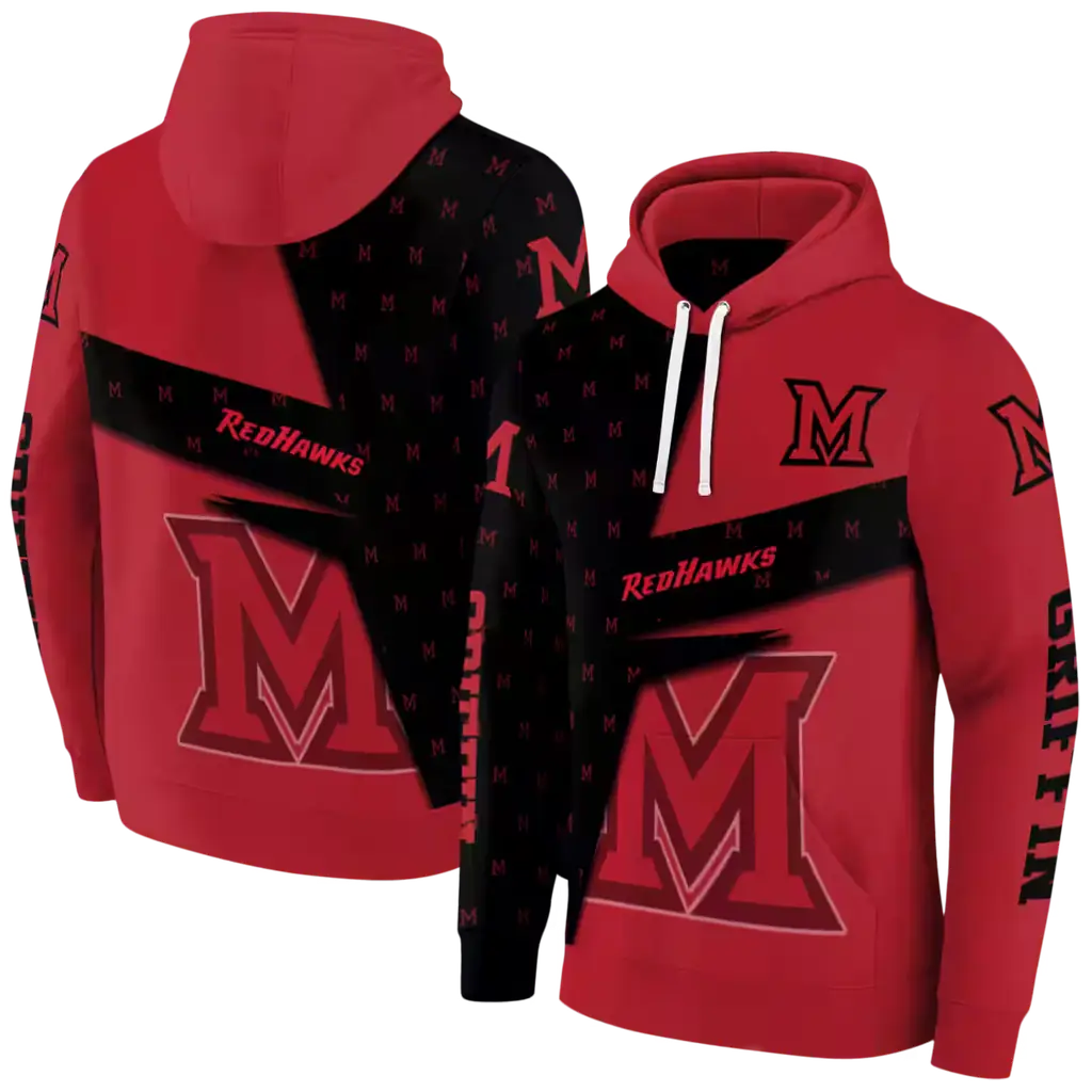 custom miami redhawks abstract shape red hoodie fashion forward custom miami redhawks abstract shape red hoodie fashion forward
