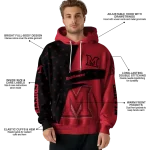 custom miami redhawks abstract shape red hoodie best selling