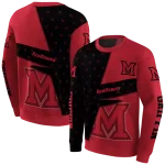 custom miami redhawks abstract shape red hoodie best selling