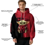 custom miami redhawks baby yoda red black hoodie best selling