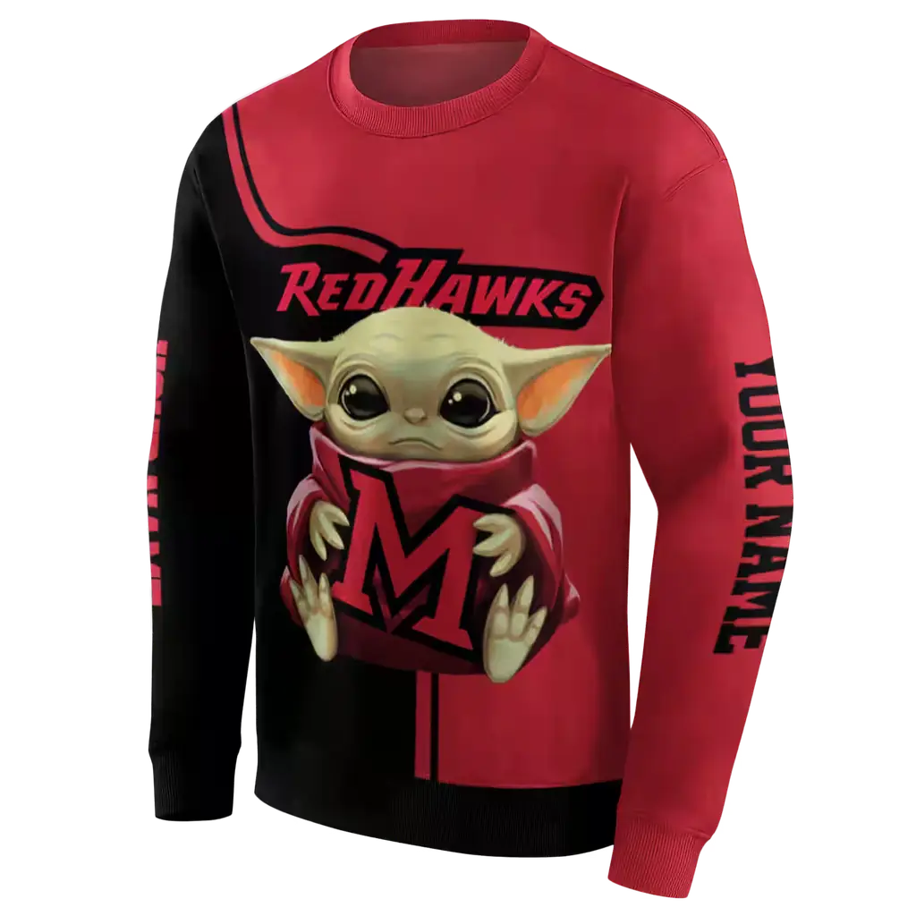 custom miami redhawks baby yoda red black hoodie new arrival custom miami redhawks baby yoda red black hoodie new arrival