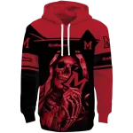 custom miami redhawks grim reaper red black hoodie best selling