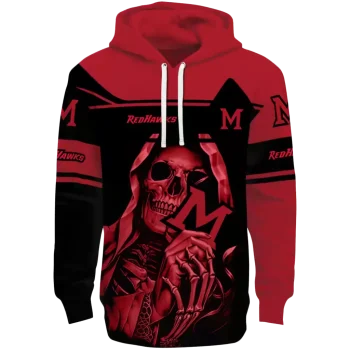 custom miami redhawks grim reaper red black hoodie best selling