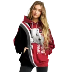 custom miami redhawks peeking snoopy red hoodie best selling