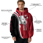 custom miami redhawks peeking snoopy red hoodie best selling