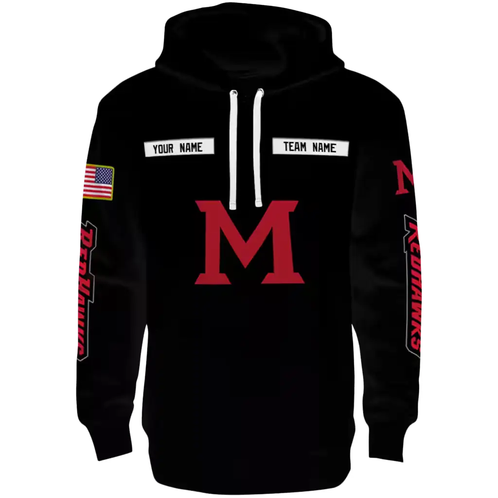 custom miami redhawks punisher skull black hoodie best selling custom miami redhawks punisher skull black hoodie best selling