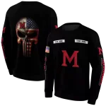 custom miami redhawks punisher skull black hoodie best selling