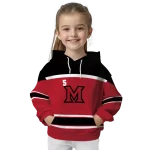 custom miami redhawks striped pattern red hoodie best selling