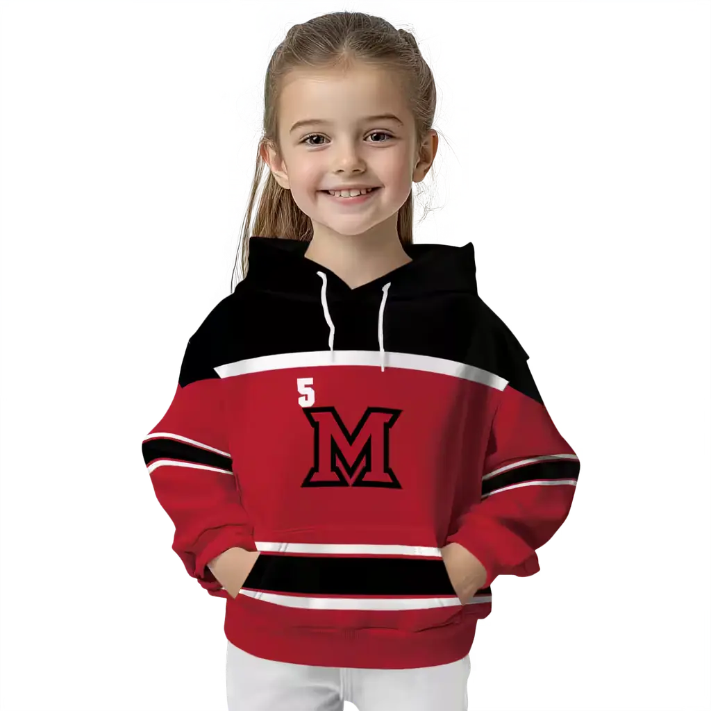 custom miami redhawks striped pattern red hoodie top rated custom miami redhawks striped pattern red hoodie top rated