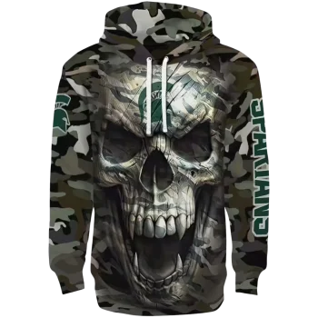 custom michigan state spartans camo skull hoodie best selling