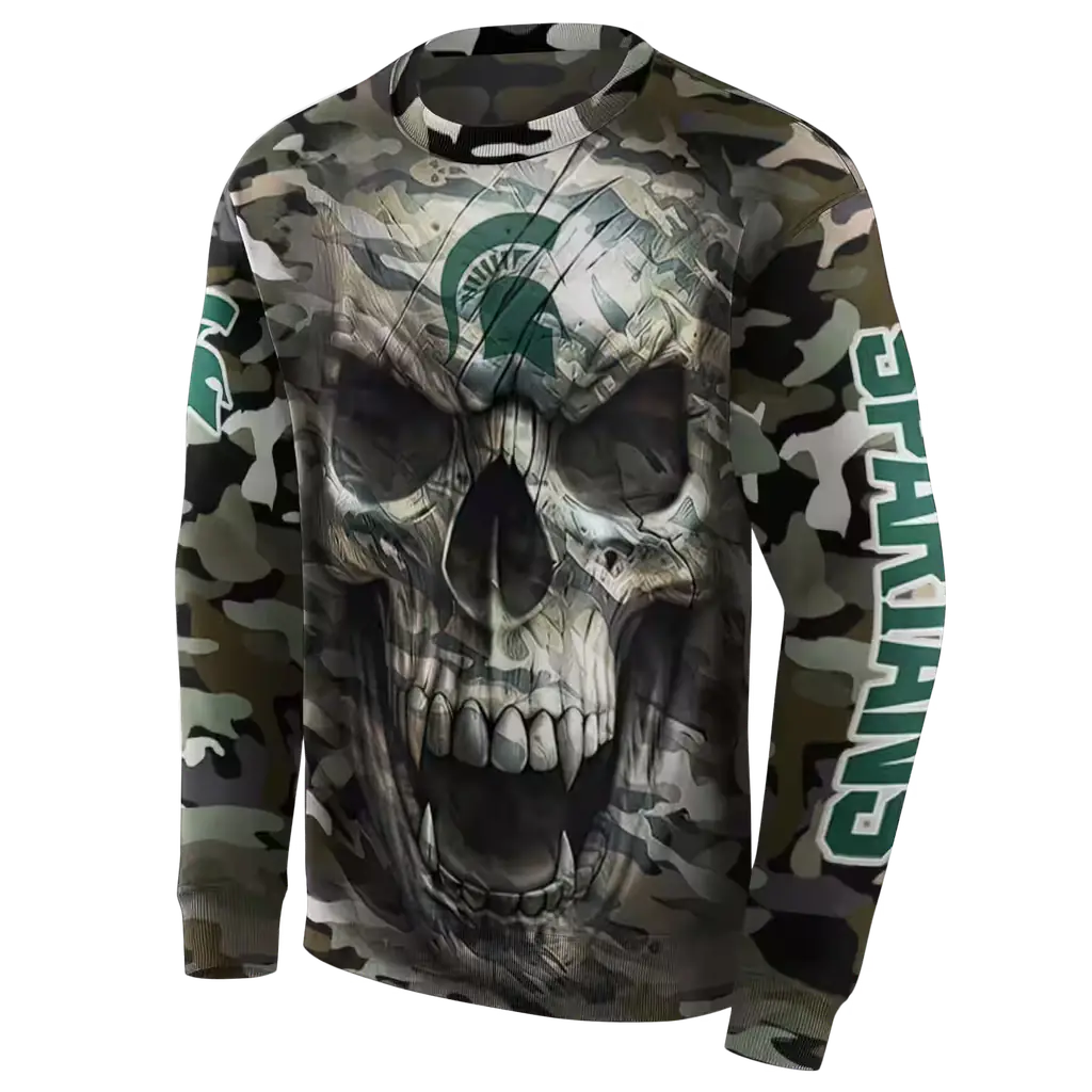 custom michigan state spartans camo skull hoodie new arrival custom michigan state spartans camo skull hoodie new arrival