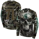 custom michigan state spartans camo skull hoodie best selling