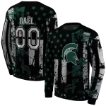 custom michigan state spartans distressed flag green black hoodie best selling