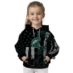 custom michigan state spartans distressed flag green black hoodie best selling