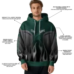 custom michigan state spartans flame design green hoodie best selling