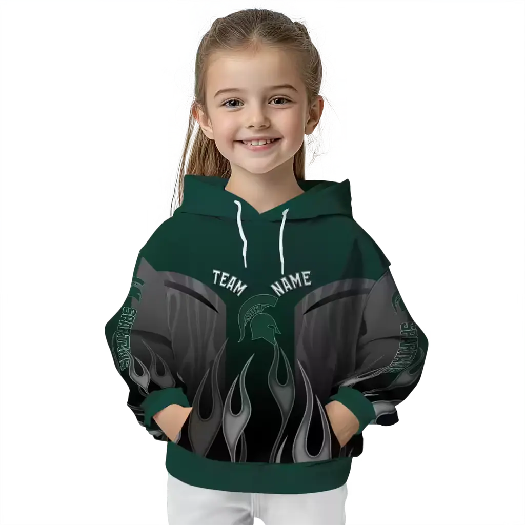 custom michigan state spartans flame design green hoodie top rated custom michigan state spartans flame design green hoodie top rated