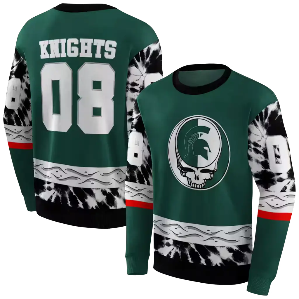 custom michigan state spartans grateful vibes green hoodie premium grade custom michigan state spartans grateful vibes green hoodie premium grade