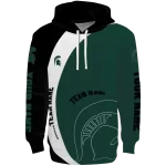 custom michigan state spartans minimalist design green black hoodie best selling