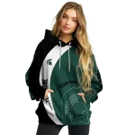 custom michigan state spartans minimalist design green black hoodie best selling