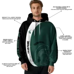 custom michigan state spartans minimalist design green black hoodie best selling